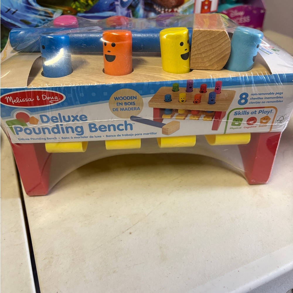 Nwt Melissa & Doug Deluxe Pounding Bench - Multicolor